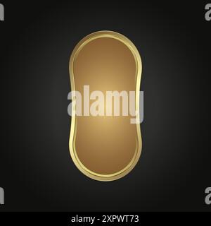 Luxury Gold web button. prmium infographic icon on dark gradient background for multipurpose Infographic design vector, illustration Stock Vector