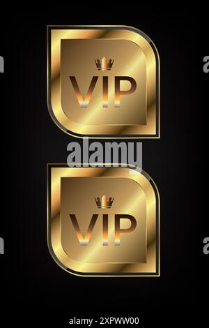 A premium star shape infographic icon on dark gradient background, Luxury symbol Infographic design. a Gold web buttons. and vector, illustration Stock Vector