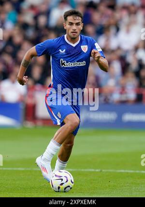 Walsall, UK. 7th Aug, 2024. Be-at Prados of Athletic Bilbao during the Pre Season Friendly match at the Bescot Stadium, Walsall. Picture credit should read: Andrew Yates/Sportimage Credit: Sportimage Ltd/Alamy Live News Stock Photo