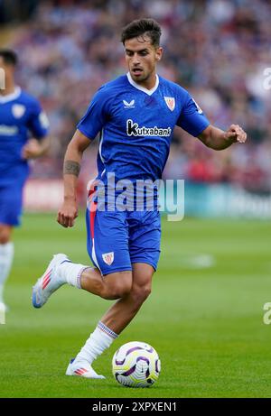 Walsall, UK. 7th Aug, 2024. Be-at Prados of Athletic Bilbao during the Pre Season Friendly match at the Bescot Stadium, Walsall. Picture credit should read: Andrew Yates/Sportimage Credit: Sportimage Ltd/Alamy Live News Stock Photo