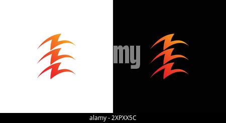 Modern and sophisticated E Electric logo design Stock Vector