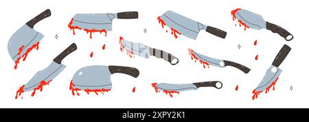 Bloody knife vector icon Stock Vector
