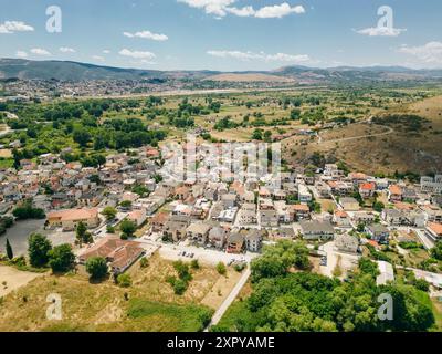 Aerial view of Ioannina Island on Ioannina Lake, Epirus region, Greece. High quality photo Stock Photo