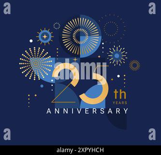 Anniversary 25,celebrating 25 years anniversary Stock Vector