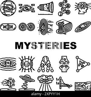 unsolved mysteries question ask icons set vector Stock Vector Image ...