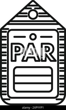 Parking meter icon outlining the concept of paying for parking Stock Vector