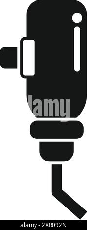 Electric hand drill using for construction works icon in black style isolated on white background Stock Vector