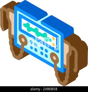 defibrillator ambulance isometric icon vector illustration Stock Vector ...