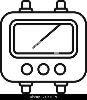 Electric meter showing energy consumption data on its display Stock Vector