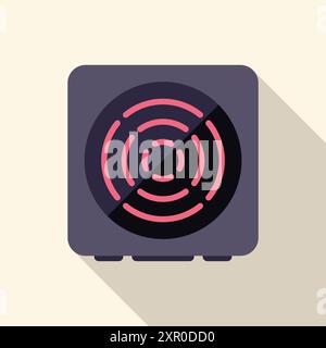 Induction cooker with touch control panel, indicating heating power level with light Stock Vector