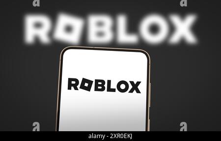 Roblox company logo displayed on smartphone Stock Photo