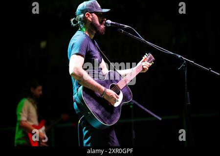 7th August 2024, San Vito al Tagliamento, Italy. Filippo Graziani performs last night in San Vito al Tagliamento ( Italy) Credit: Denis Ulliana/Alamy Live News Stock Photo