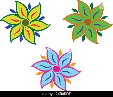 Set of flower silhouette vector illustration Stock Vector Image & Art ...