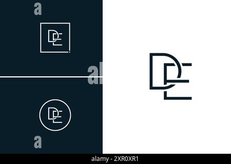 Initial DE Vector Logo - Elegant Monogram Template for letter D and E for your Business Stock Vector