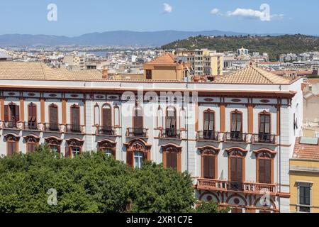 View Over Cagliari from Bastion Saint Remy Stock Photo