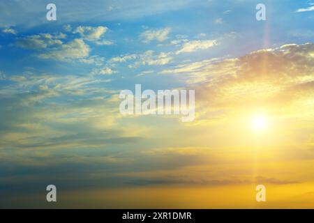 The morning sky looked like a bright sky. The sunrise is decorated with ...