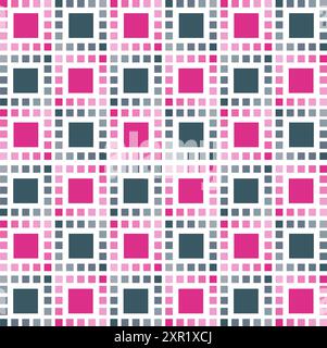 background, wallpaper with a pattern with squares continuously in the colors gray and pink, square, vector graphic, EPS, germany Stock Vector