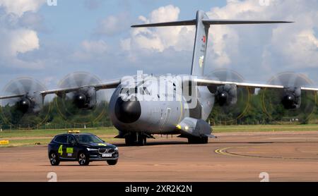 Turkish Air Force A400M on arrival at the Royal International Air Tattoo 2024 Stock Photo