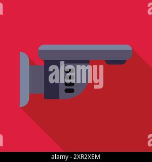 Security camera guarding providing surveillance and monitoring Stock Vector