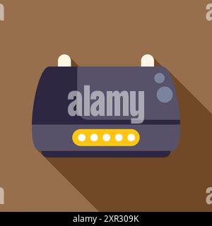Wireless router providing internet connectivity, essential for modern home offices Stock Vector