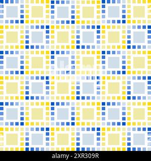 background, wallpaper with a pattern with squares continuously in the colors light blue and light yellow, square, vector graphic, EPS, germany Kategor Stock Vector
