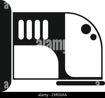 Electric belt sander is being used for processing wooden products, furniture, and other materials Stock Vector
