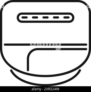 Illustration featuring a modern robot vacuum cleaner efficiently performing automatic cleaning tasks Stock Vector