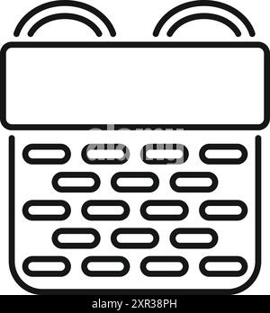 Electronic braille display with refreshable dots enabling visually impaired people to read digital content Stock Vector