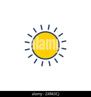 Sun icon vector. Brightness Icon vector Stock Vector