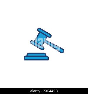 Gavel icon vector. judge gavel icon vector. law icon vector. auction hammer Stock Vector