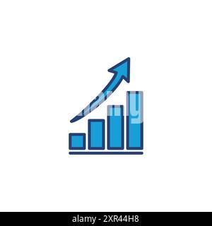 Growing graph Icon. Chart icon. diagram icon Stock Vector