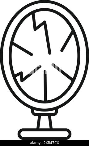 Simple line icon of a desk fan, perfect for representing summer heat or home appliances Stock Vector