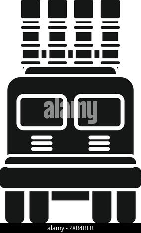 Rocket launcher glyph icon, army and military, weapon sign, vector ...