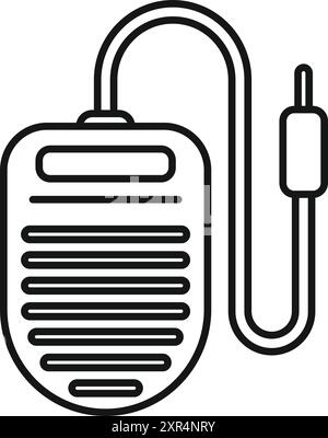 Electric mosquito repellent device with wire icon outline vector Stock Vector