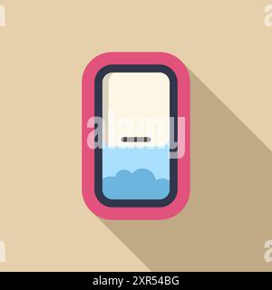 Illustration of an electric hand dryer blowing hot air, for drying hands in a public restroom Stock Vector