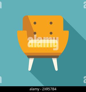 Comfortable armchair standing in room for interior design project Stock Vector
