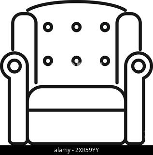Comfortable armchair standing in living room for relaxing Stock Vector