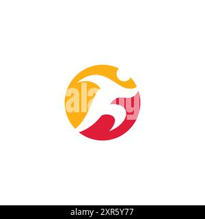 Run Icon Vector. Running People Logo Design Stock Vector