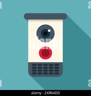 Modern security camera providing surveillance and ensuring safety Stock Vector