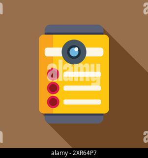 Modern intercom system allowing communication and access control Stock Vector