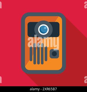 Modern intercom system providing security and communication for a home or business Stock Vector