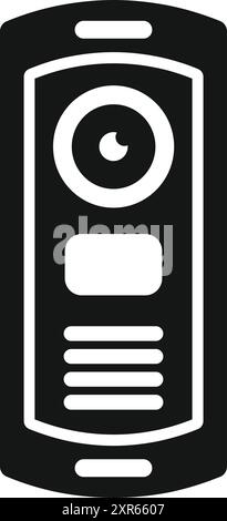 Sleek and modern intercom system providing enhanced security and convenience for modern homes and buildings Stock Vector