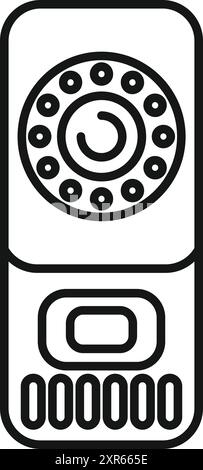 Modern intercom system, featuring a built in security camera, enhances communication and security Stock Vector