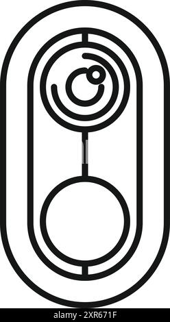 Smart doorbell camera providing home security with motion detection Stock Vector
