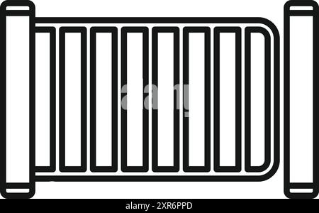 Modern electric heater providing warmth during the cold winter season, ensuring a cozy and comfortable indoor environment Stock Vector