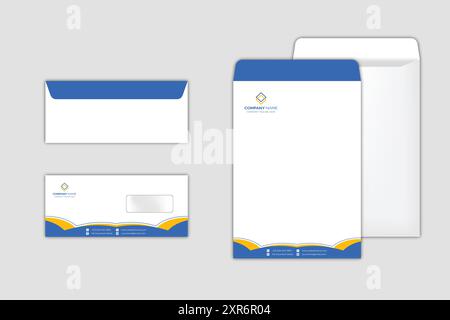 Corporate Envelope Design Template set Stock Vector