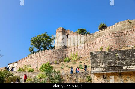 A section of the Kumbalgarh Fort in Udaipur, Rajasthan, India Stock Photo