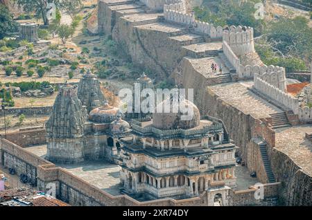 A temple inside Kumbalgarh fort, Rajasthan, India Stock Photo