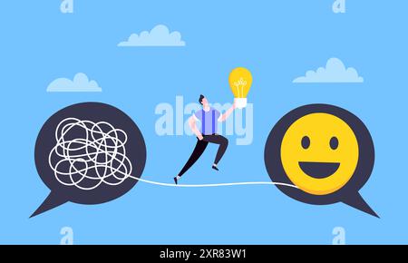 Understanding problem solution simplify challenge. Stock Vector