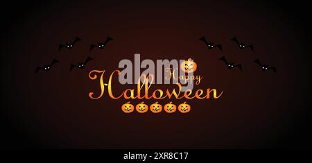 Happy Halloween Text Design for a Fun Holiday Stock Vector
